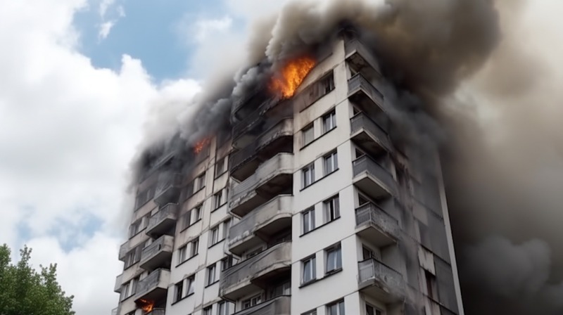 Пламя из окон: серьезный пожар на Чуркине во Владивостоке — видео