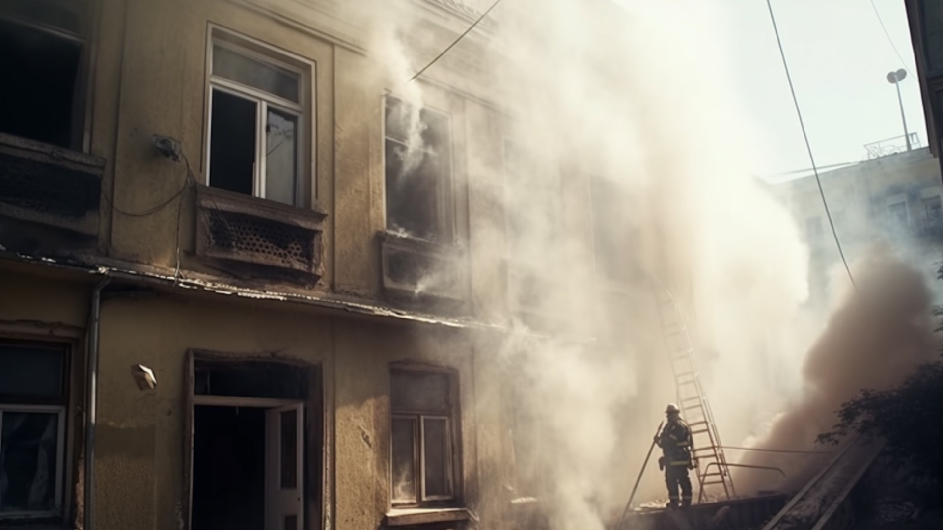 Масштабный пожар произошёл на Русском острове во Владивостоке