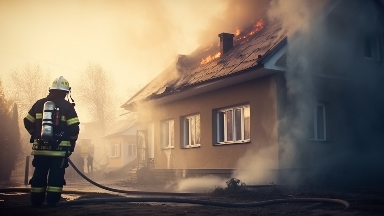 Крупный пожар произошёл в жилом доме в Приморье