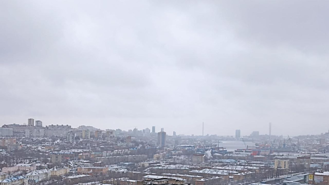 Белые мухи пролетели в разных районах Владивостока — видео