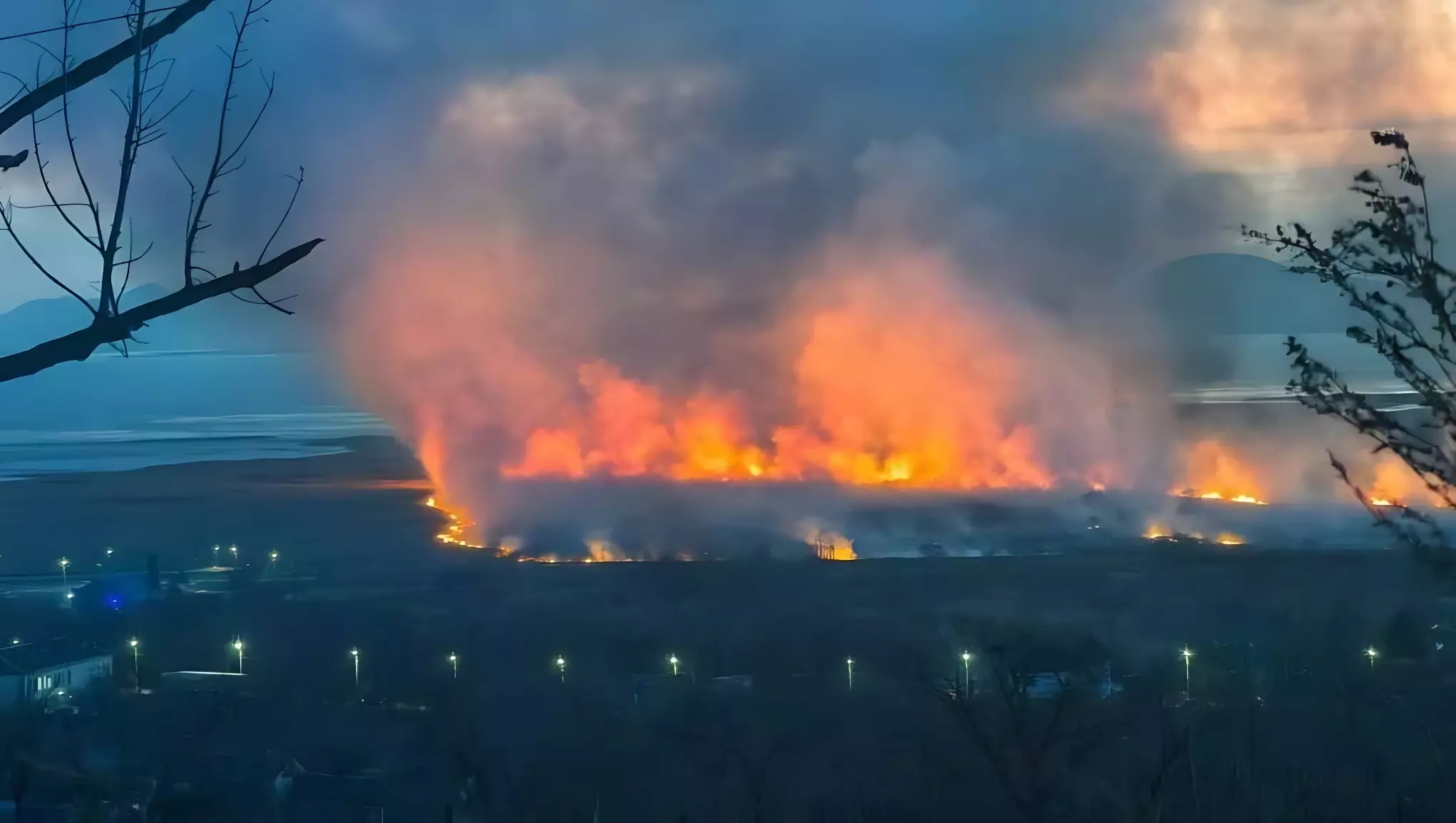 Пожар, угрожавший газовому терминалу в Приморье, устранен силами огнеборцев