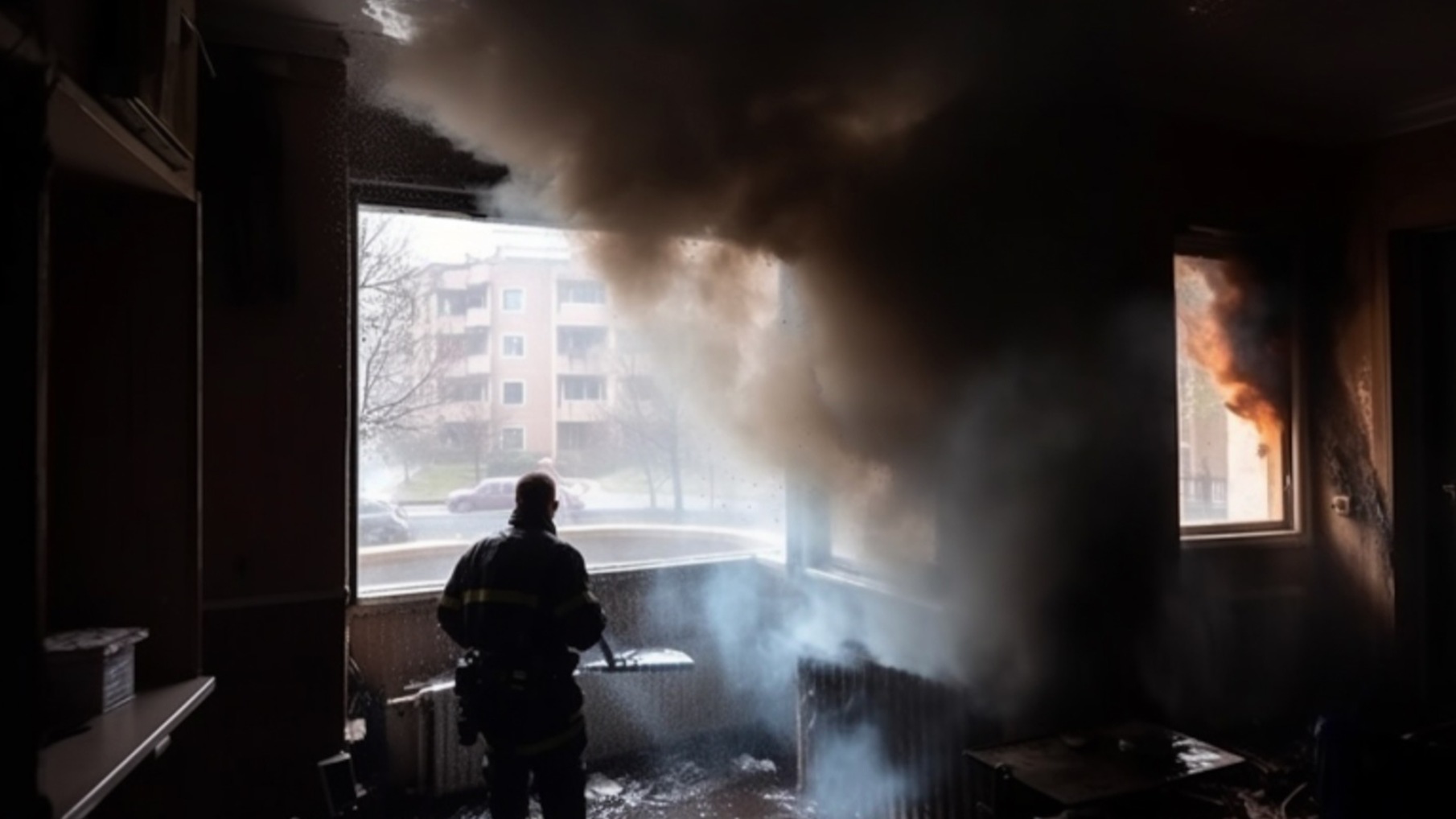 Во Владивостоке справились с крупным пожаром в жилой многоэтажке