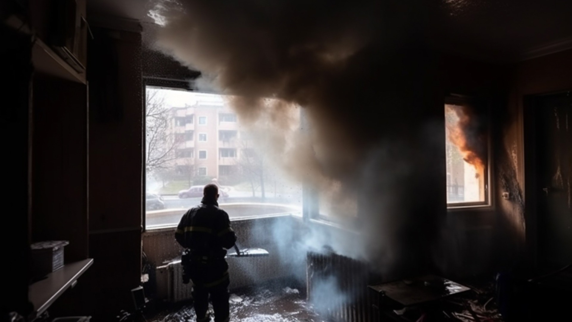 Во Владивостоке горит квартира в жилой многоэтажке