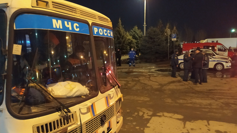 Автобус с беженцами из Донбасса в Волгограде
