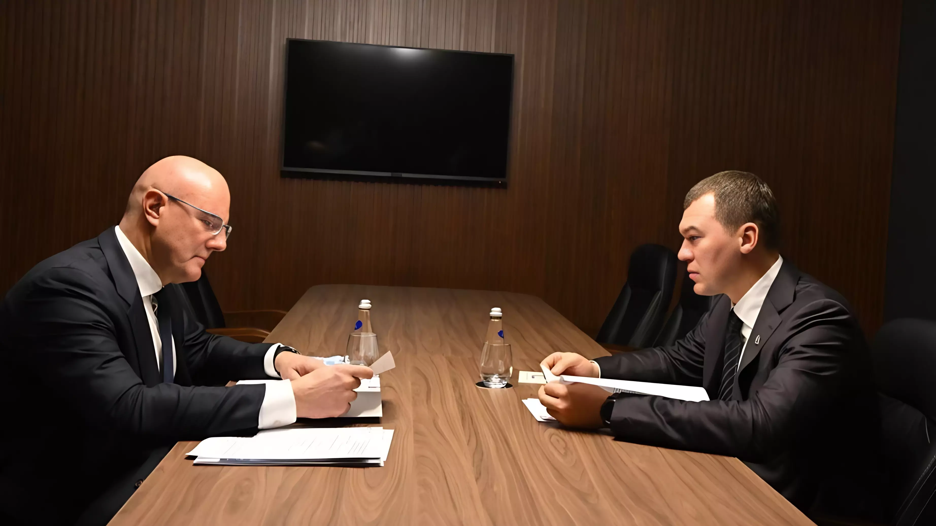 Михаил Дегтярёв провёл рабочую встречу с вице-премьером Дмитрием Чернышенко