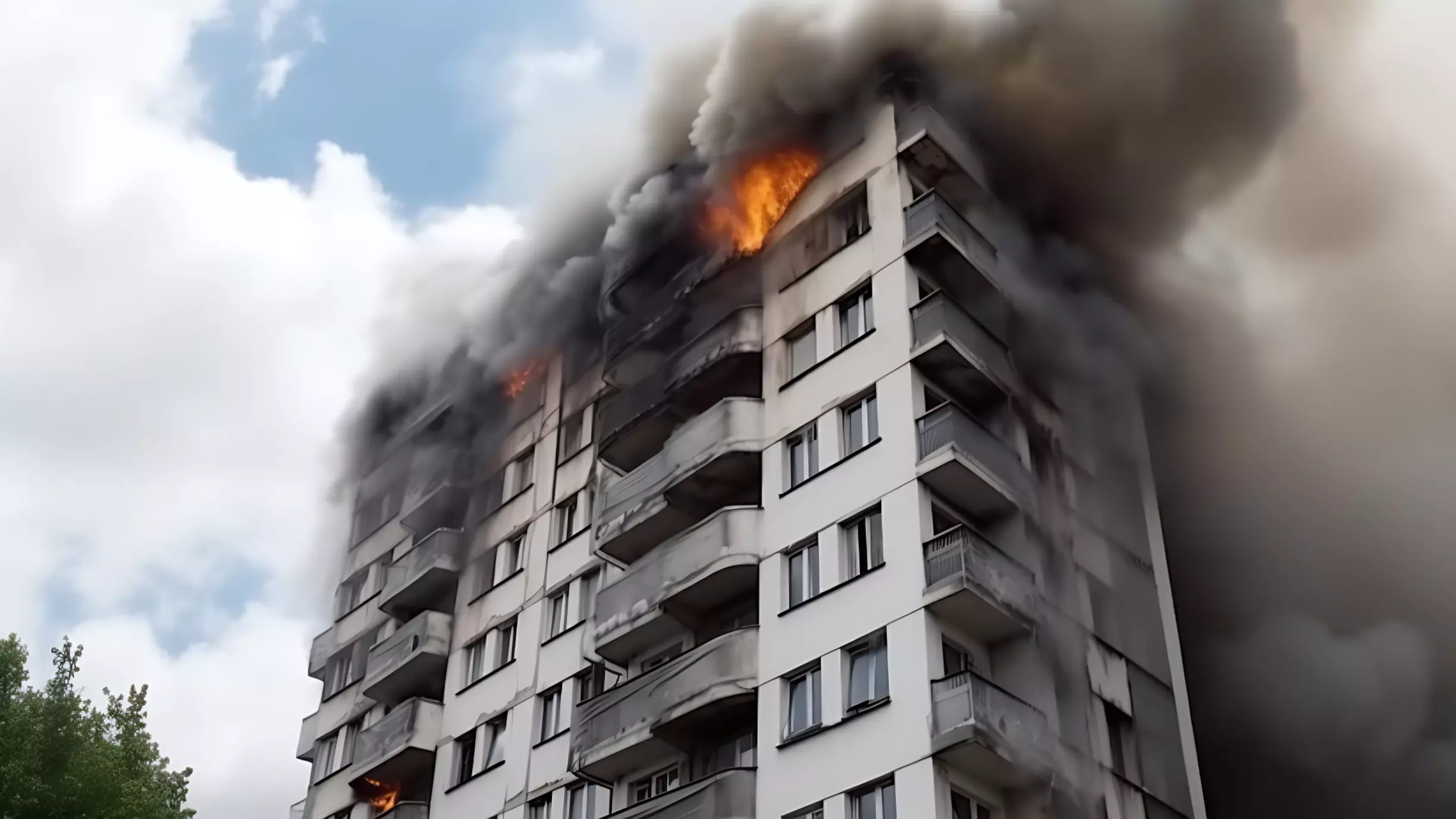 Во Владивостоке бушует серьезный пожар в жилом доме